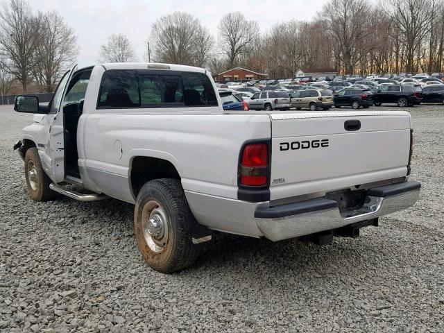 3B7KC26ZX1M511411 - 2001 DODGE RAM 2500 WHITE photo 3