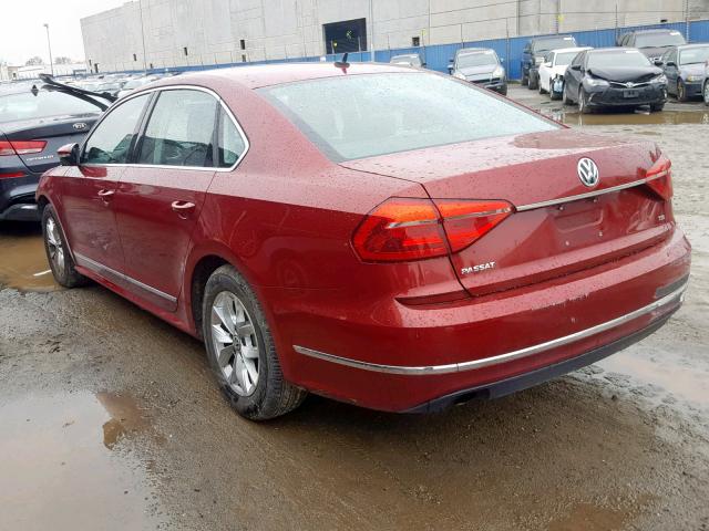 1VWAT7A32GC050644 - 2016 VOLKSWAGEN PASSAT S RED photo 3