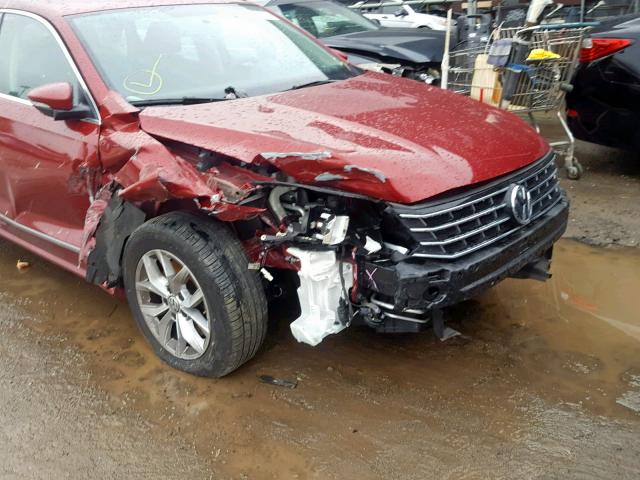 1VWAT7A32GC050644 - 2016 VOLKSWAGEN PASSAT S RED photo 9