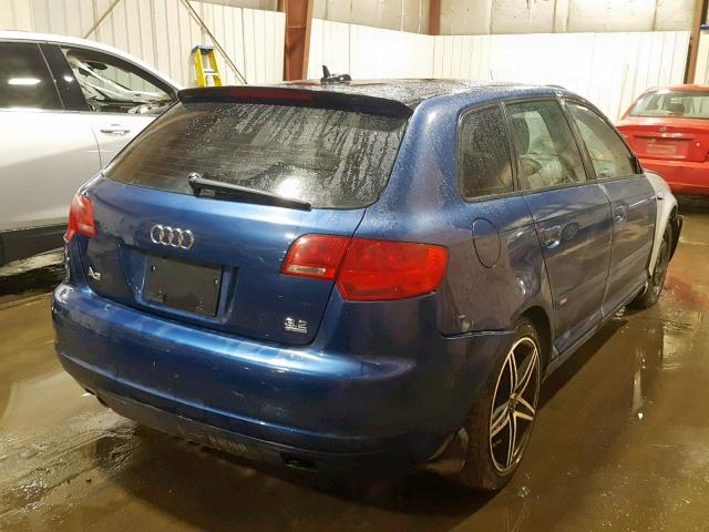 WAUKD78P76A127853 - 2006 AUDI A3 S-LINE BLUE photo 4