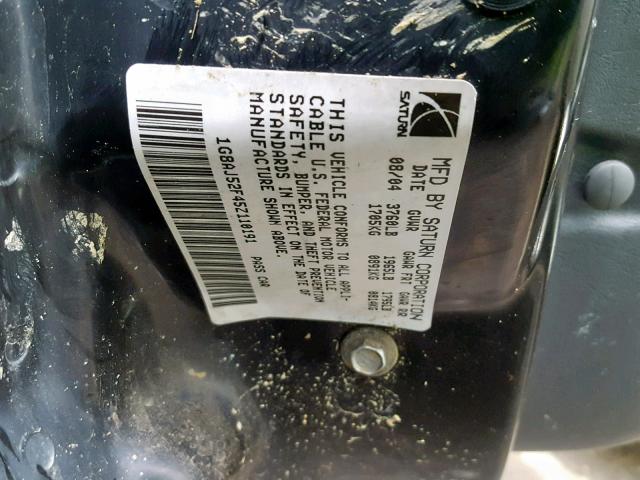 1G8AJ52F45Z110191 - 2005 SATURN ION LEVEL WHITE photo 10