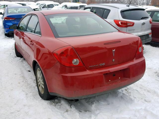 1G2ZF55B964281279 - 2006 PONTIAC G6 SE RED photo 3