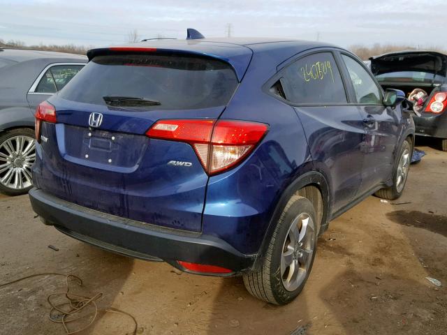 3CZRU6H56GM769313 - 2016 HONDA HR-V EX BLUE photo 4