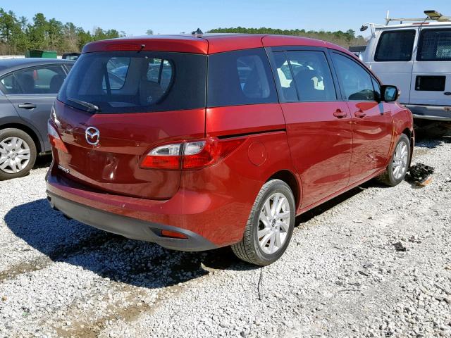 JM1CW2BL8F0186877 - 2015 MAZDA 5 SPORT MAROON photo 4