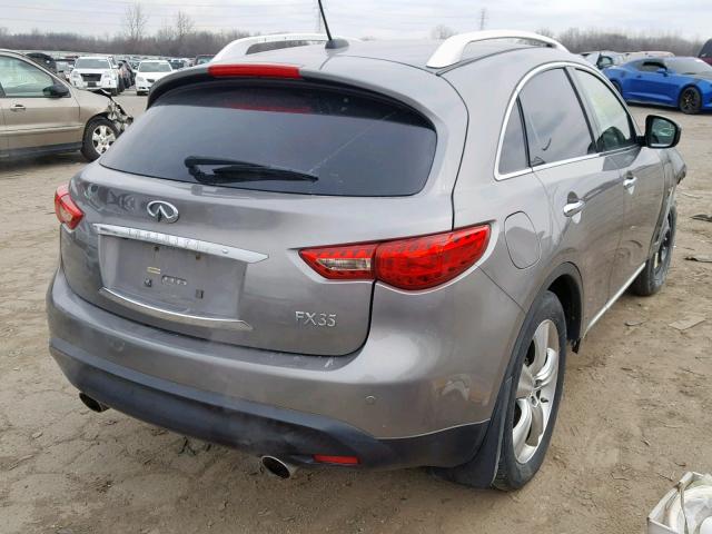 JNRAS18W39M153670 - 2009 INFINITI FX35 GRAY photo 4