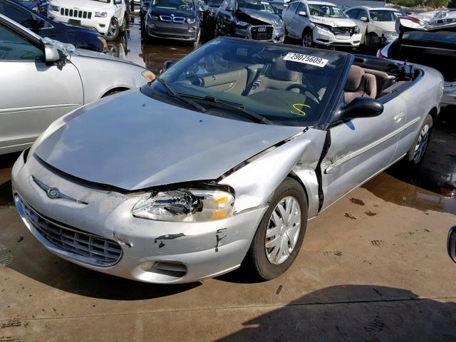 1C3EL45X13N500738 - 2003 CHRYSLER SEBRING LX SILVER photo 2