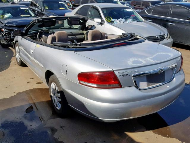 1C3EL45X13N500738 - 2003 CHRYSLER SEBRING LX SILVER photo 3