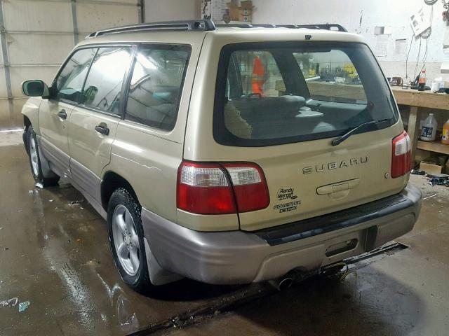 JF1SF65592H706683 - 2002 SUBARU FORESTER S BEIGE photo 3