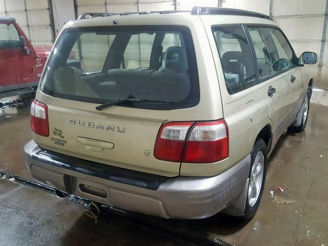 JF1SF65592H706683 - 2002 SUBARU FORESTER S BEIGE photo 4