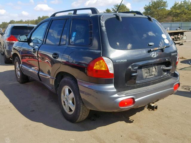 KM8SC13D74U779590 - 2004 HYUNDAI SANTA FE G BLACK photo 3