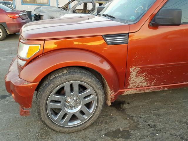 1D8GU58648W118927 - 2008 DODGE NITRO R/T ORANGE photo 9