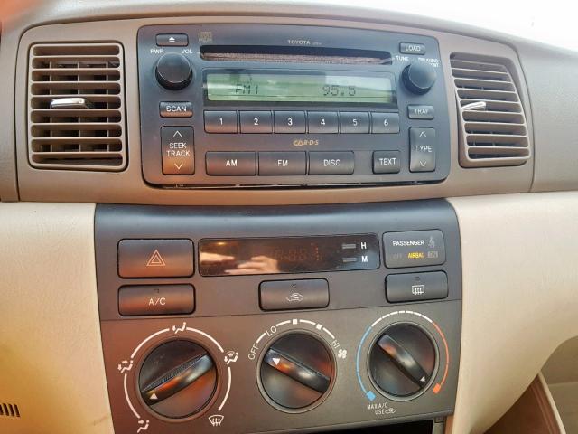 1NXBR32E47Z900911 - 2007 TOYOTA COROLLA CE WHITE photo 9