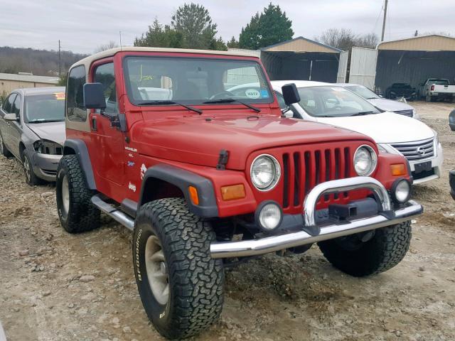 1J4FY19SXWP713205 - 1998 JEEP WRANGLER / RED photo 1