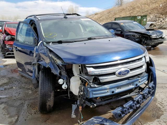 2FMDK4JCXCBA12621 - 2012 FORD EDGE SEL BLUE photo 1