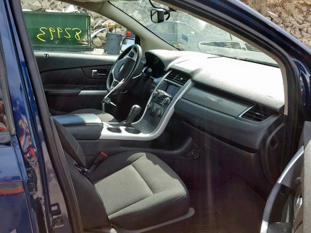 2FMDK4JCXCBA12621 - 2012 FORD EDGE SEL BLUE photo 5