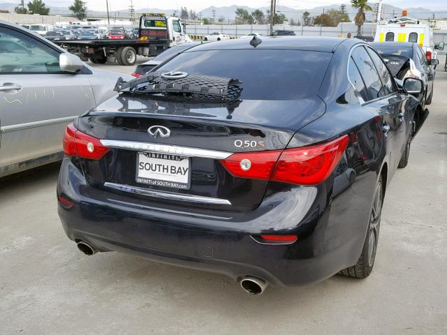 JN1BV7AP2EM674958 - 2014 INFINITI Q50 BASE BLUE photo 4