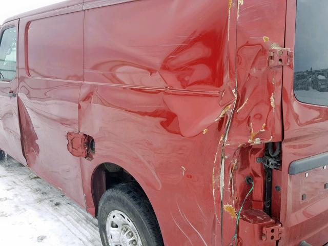 1N6AF0KY3JN814585 - 2018 NISSAN NV 2500 S RED photo 9