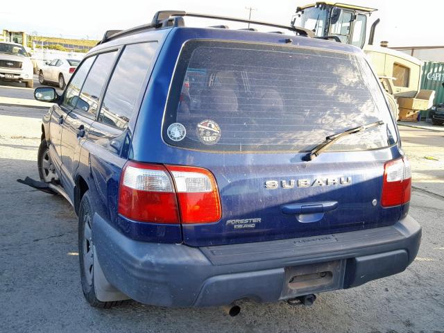 JF1SF63592H732364 - 2002 SUBARU FORESTER L BLUE photo 3