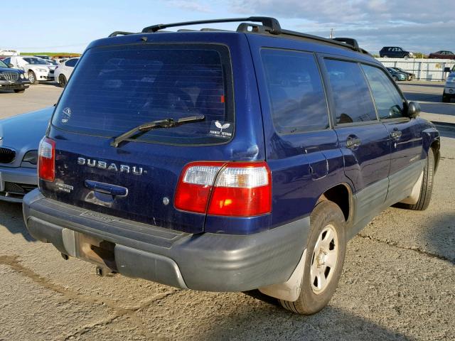 JF1SF63592H732364 - 2002 SUBARU FORESTER L BLUE photo 4