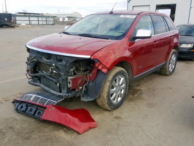 2LMDU88C37BJ05840 - 2007 LINCOLN MKX RED photo 2