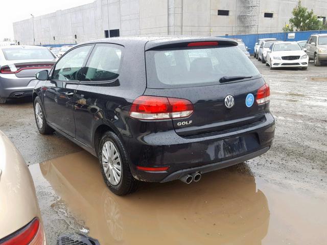 WVWAB7AJ7BW074076 - 2011 VOLKSWAGEN GOLF 黑色 照片 3