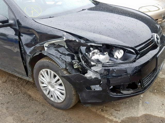 WVWAB7AJ7BW074076 - 2011 VOLKSWAGEN GOLF 黑色 照片 9