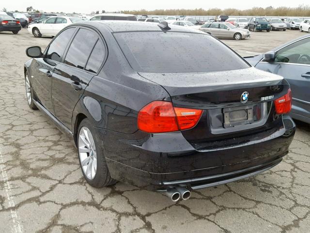 WBAPH5C51BA447636 - 2011 BMW 328 I SULE BLACK photo 3