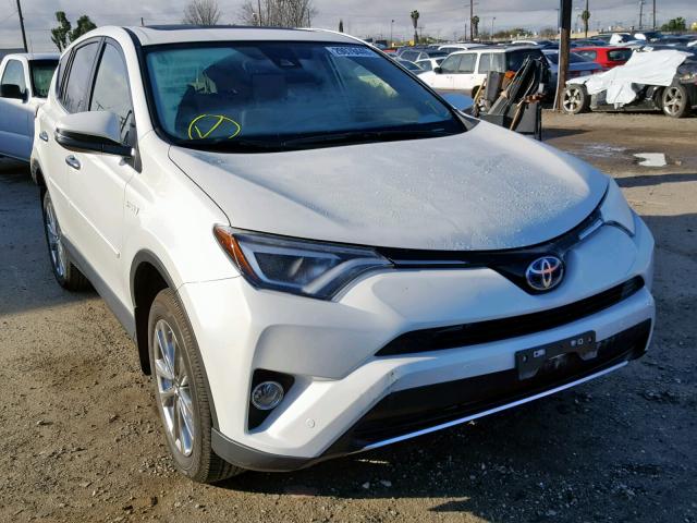 JTMDJREV0JD197768 - 2018 TOYOTA RAV4 HV LI WHITE photo 1