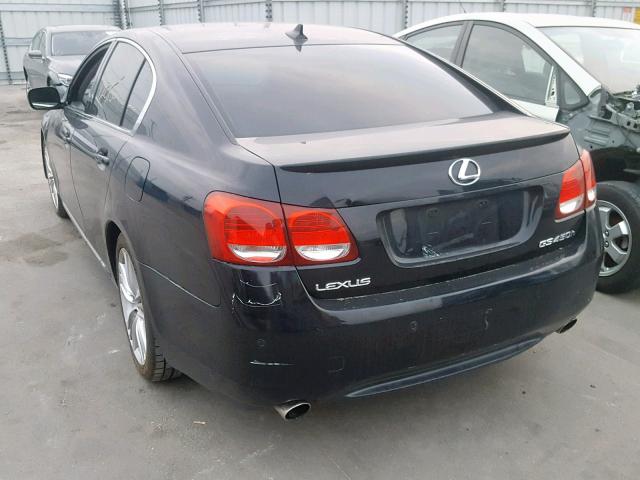 JTHBC96S275005760 - 2007 LEXUS GS 450H BLACK photo 3