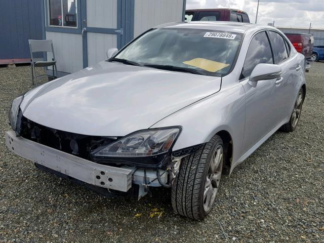 JTHBE262295022580 - 2009 LEXUS IS 350 SILVER photo 2