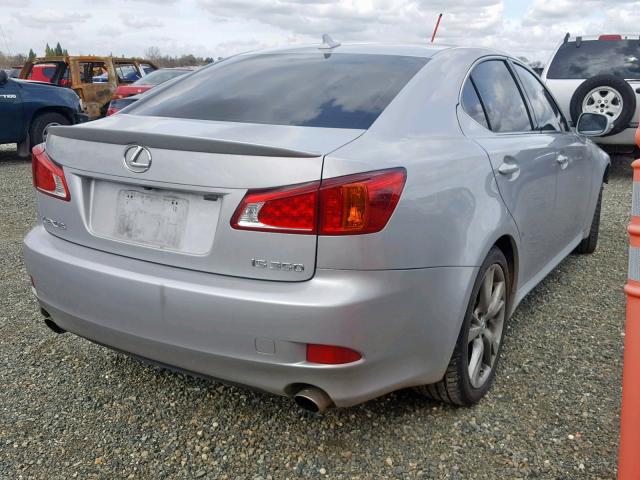 JTHBE262295022580 - 2009 LEXUS IS 350 SILVER photo 4