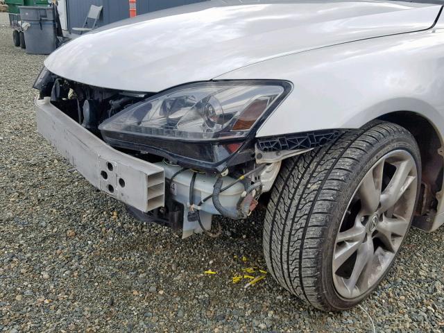 JTHBE262295022580 - 2009 LEXUS IS 350 SILVER photo 9