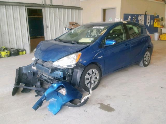 JTDKDTB31D1538678 - 2013 TOYOTA PRIUS C BLUE photo 2