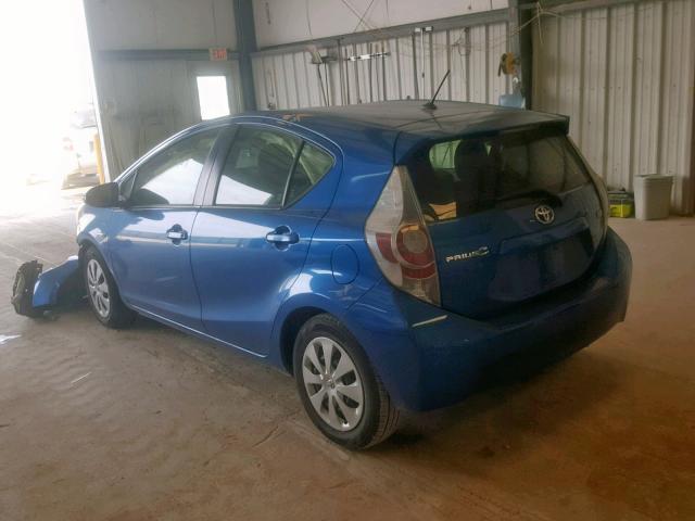 JTDKDTB31D1538678 - 2013 TOYOTA PRIUS C BLUE photo 3