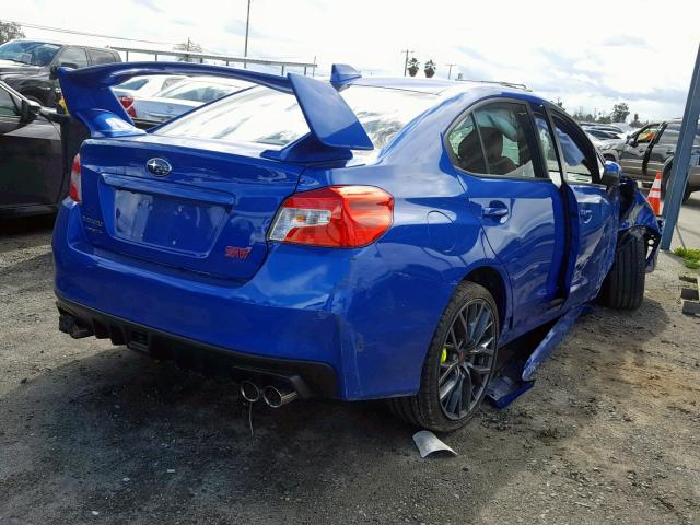 JF1VA2R67K9819582 - 2019 SUBARU WRX STI BLUE photo 4