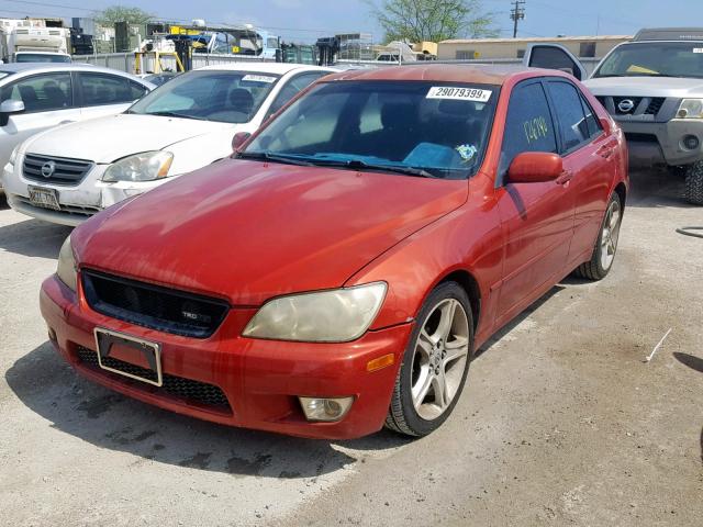 JTHBD182710012588 - 2001 LEXUS IS 300 RED photo 2