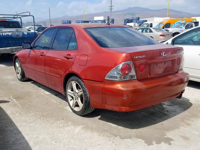 JTHBD182710012588 - 2001 LEXUS IS 300 RED photo 3