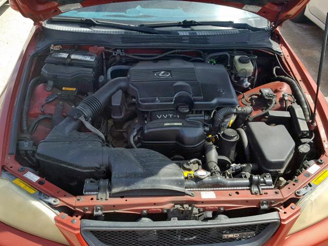 JTHBD182710012588 - 2001 LEXUS IS 300 RED photo 7