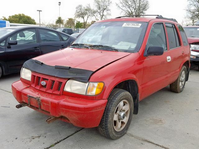 KNDJB723225105496 - 2002 KIA SPORTAGE RED photo 2