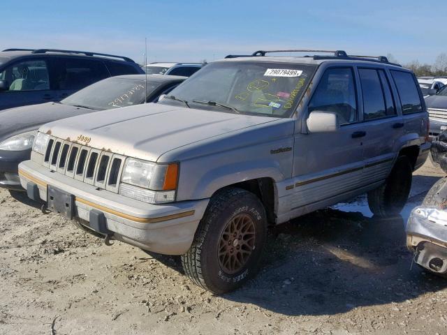 1J4GZ78Y7RC116454 - 1994 JEEP GRAND CHER GRAY photo 2