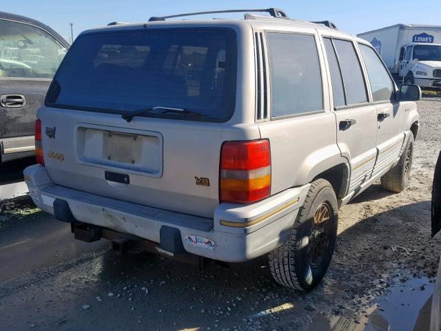 1J4GZ78Y7RC116454 - 1994 JEEP GRAND CHER GRAY photo 4