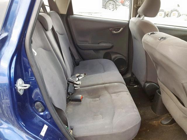 JHMGE8H31CC000054 - 2012 HONDA FIT BLUE photo 6