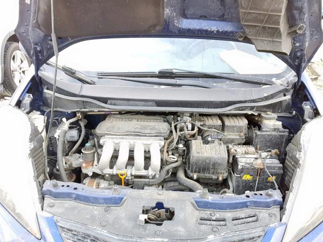 JHMGE8H31CC000054 - 2012 HONDA FIT BLUE photo 7