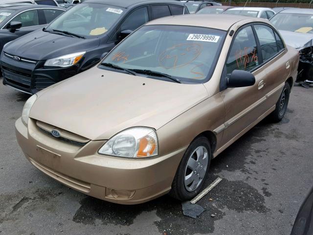 KNADC125156372388 - 2005 KIA RIO GOLD photo 2