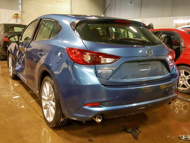 3MZBN1L75HM152774 - 2017 MAZDA 3 TOURING BLUE photo 3