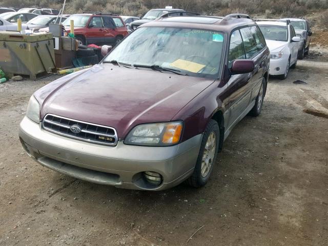 4S3BH806217671313 - 2001 SUBARU LEGACY OUT MAROON photo 2