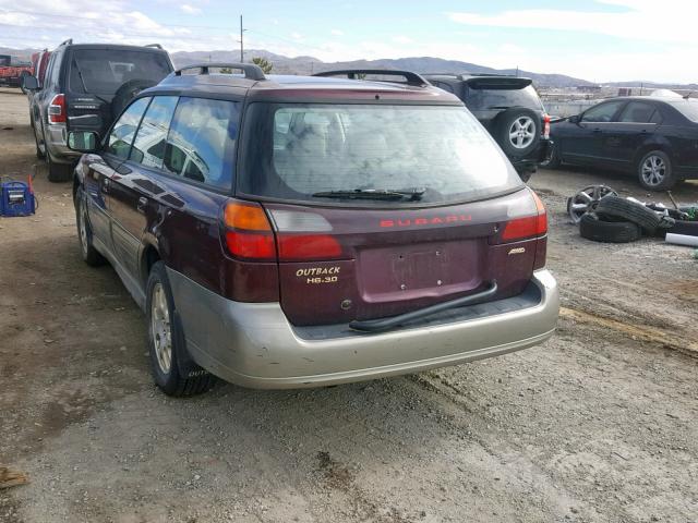 4S3BH806217671313 - 2001 SUBARU LEGACY OUT MAROON photo 3