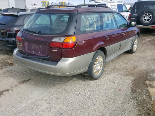 4S3BH806217671313 - 2001 SUBARU LEGACY OUT MAROON photo 4