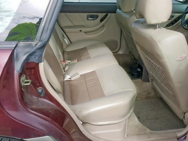 4S3BH806217671313 - 2001 SUBARU LEGACY OUT MAROON photo 6