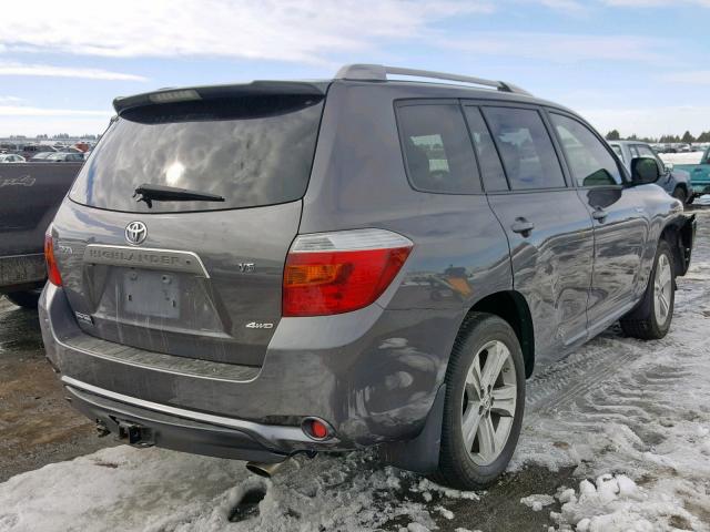 JTEES43A882042858 - 2008 TOYOTA HIGHLANDER GRAY photo 4